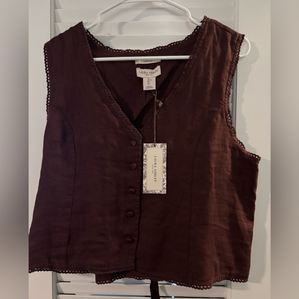 Laura Ashley Linen top vest